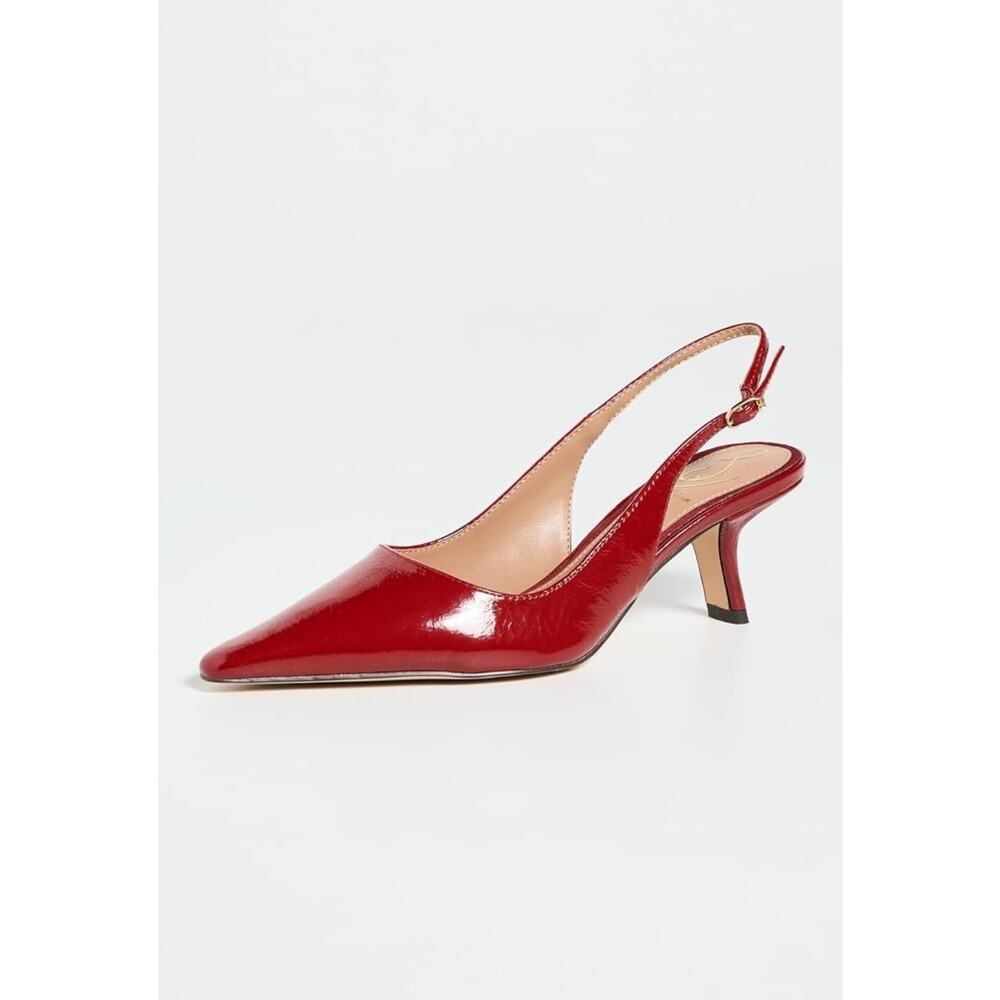 Sam Edelman Women’s Bianka Feather Patent Leather Pump In Red Size 8.5